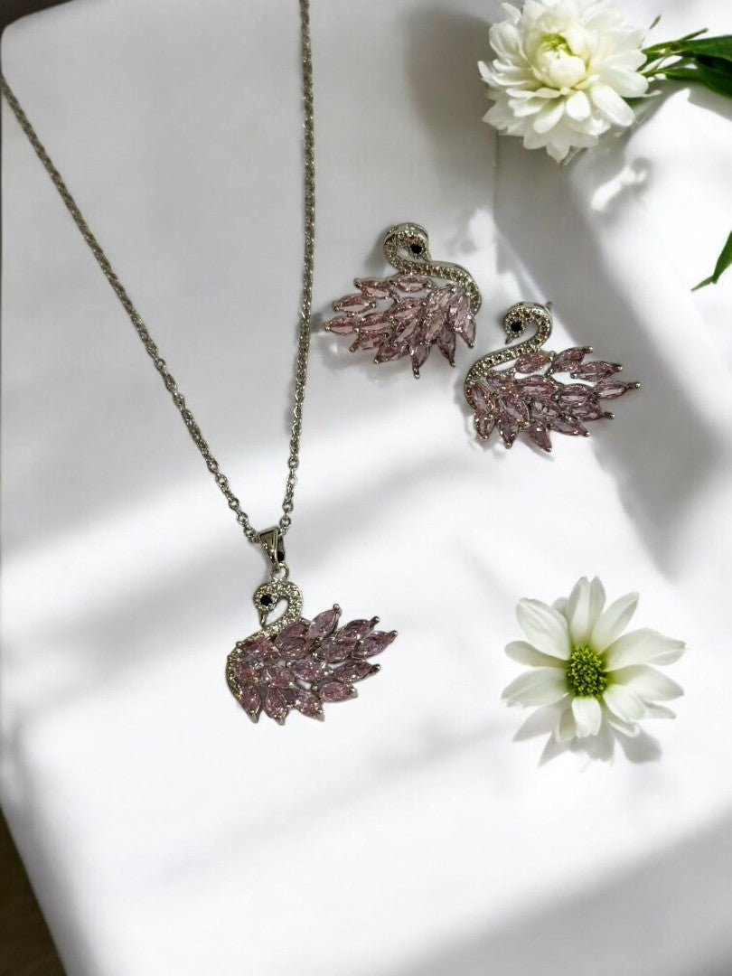 PURPLE DIAMOND ENNEY NECKLACE SET