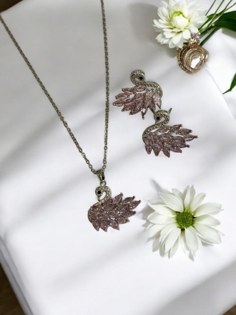 PURPLE DIAMOND ENNEY NECKLACE SET