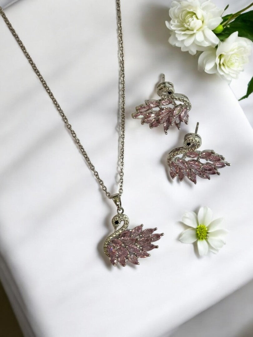 PURPLE DIAMOND ENNEY NECKLACE SET