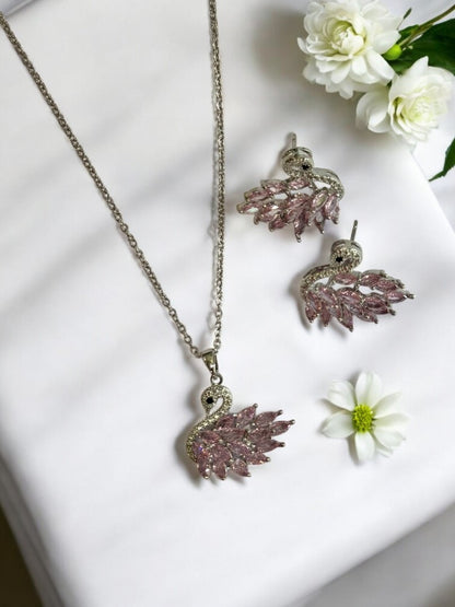 PURPLE DIAMOND ENNEY NECKLACE SET