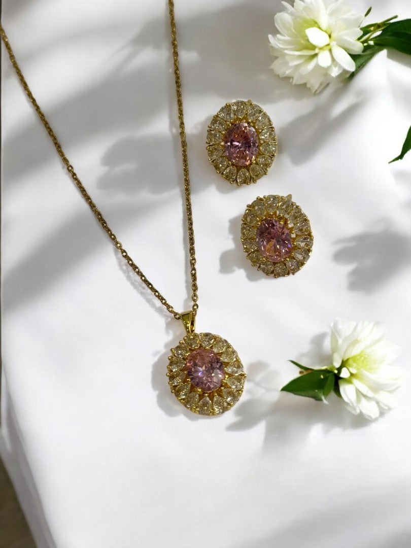 PINK DIAMOND ESTEBAN NECKLACE SET