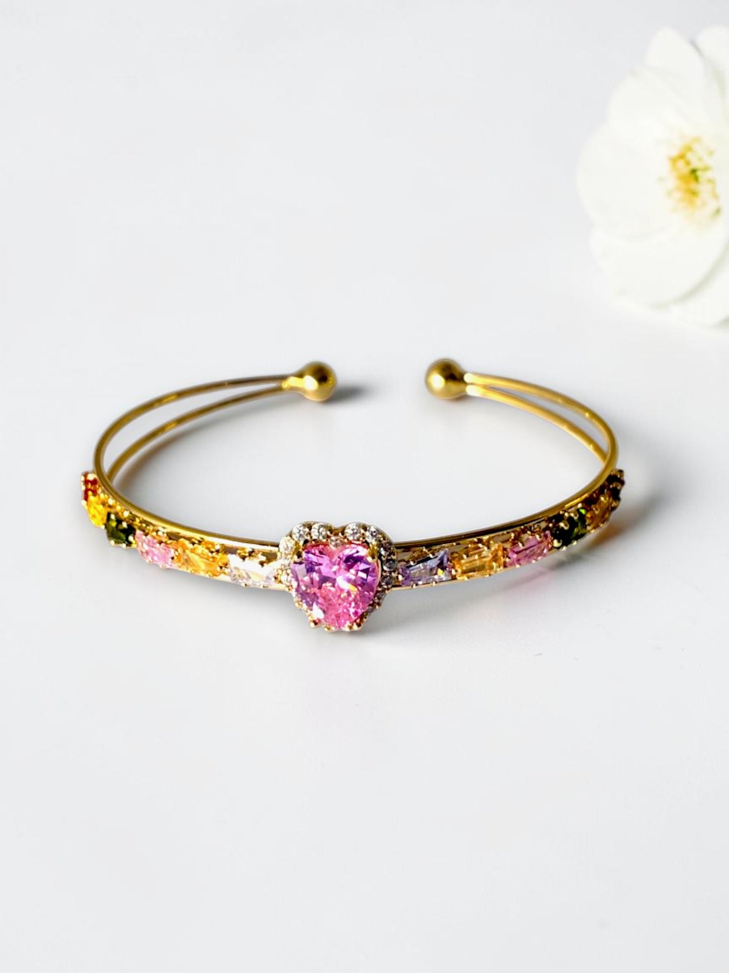 PINK DIAMOND HADLEY BRACELET (CUFF)