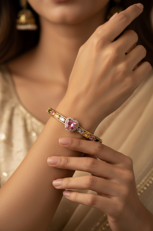 PINK DIAMOND HADLEY BRACELET (CUFF)