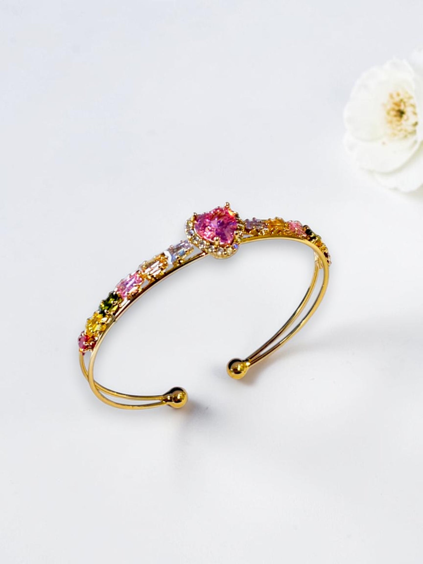 PINK DIAMOND HADLEY BRACELET (CUFF)