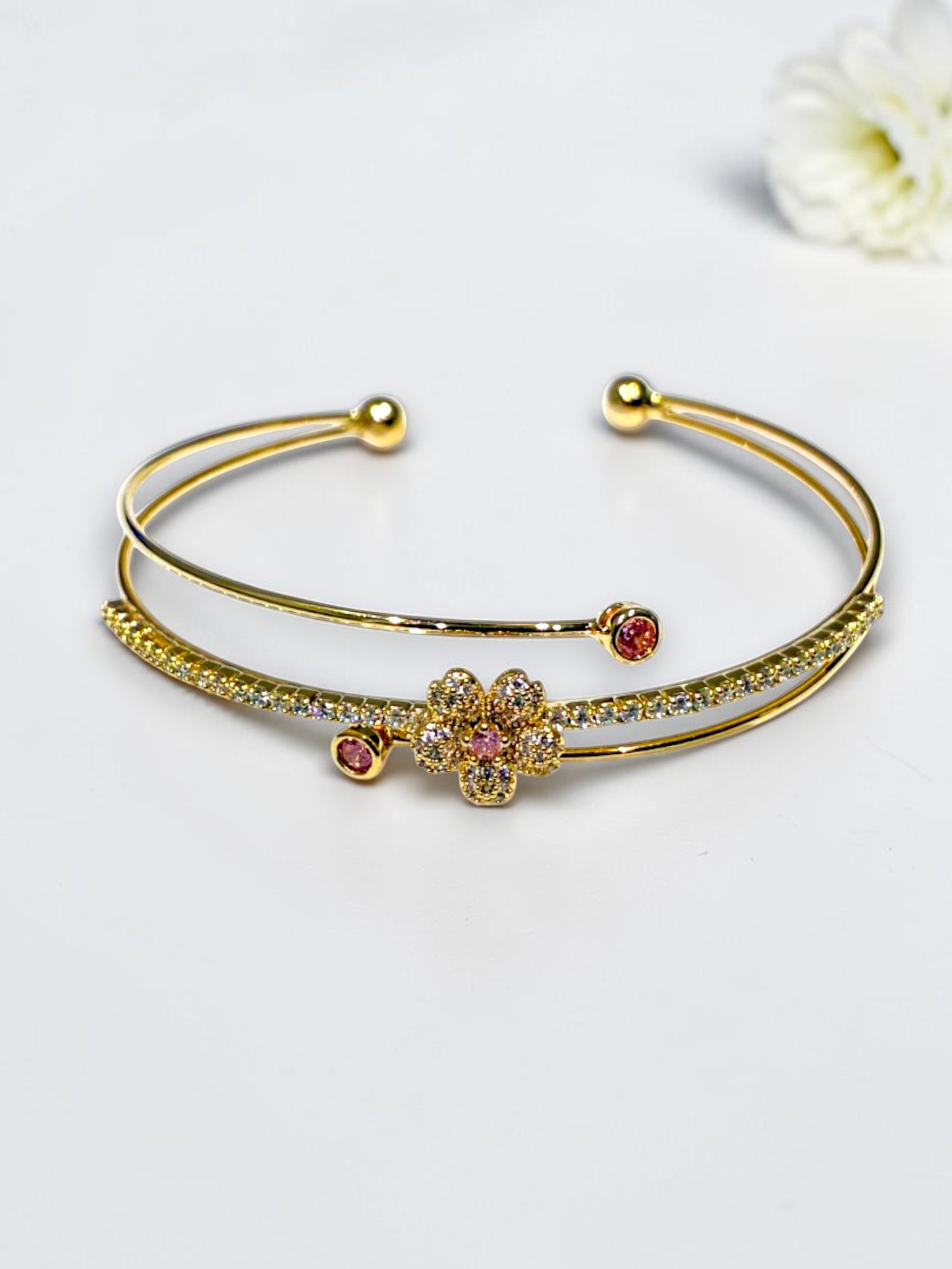 PINK DIAMOND KISTHER BRACELET (CUFF)
