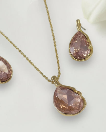 PINK DIAMOND LYDIA NECKLACE SET