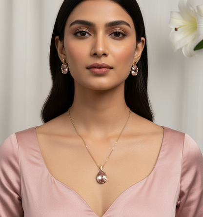 PINK DIAMOND LYDIA NECKLACE SET
