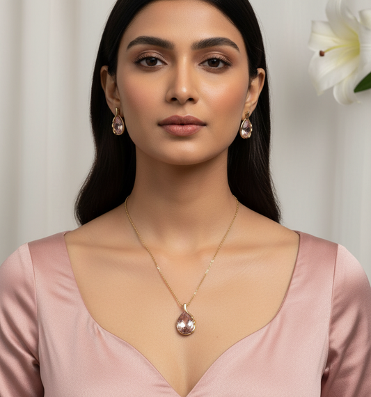 PINK DIAMOND LYDIA NECKLACE SET
