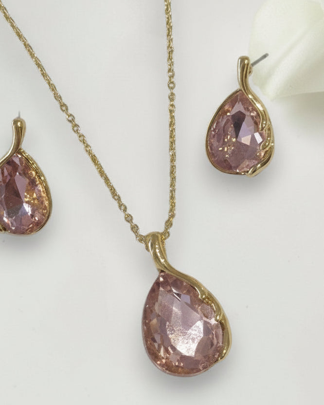 PINK DIAMOND LYDIA NECKLACE SET