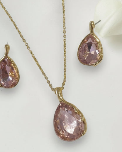 PINK DIAMOND LYDIA NECKLACE SET