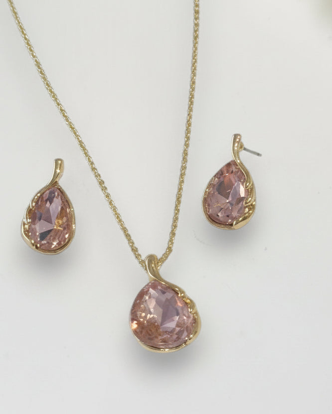 PINK DIAMOND LYDIA NECKLACE SET