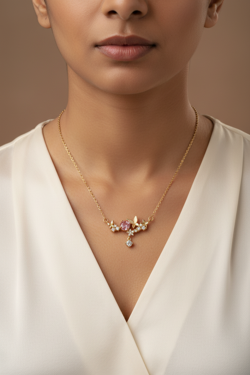 PINK DIAMOND NATALIE NECKLACE