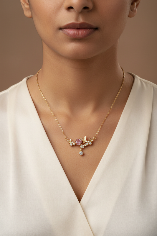 PINK DIAMOND NATALIE NECKLACE
