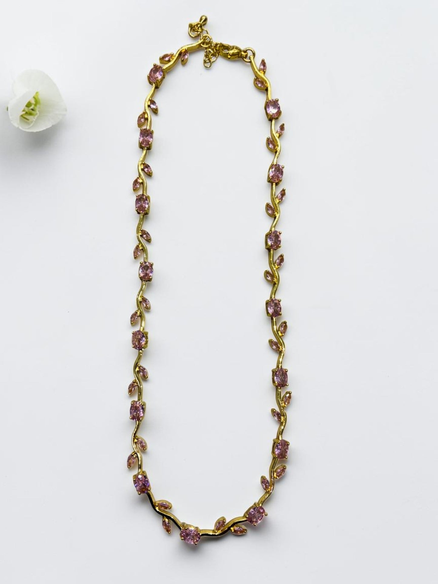 PINK DIAMOND PERCY TULIP NECKLACE