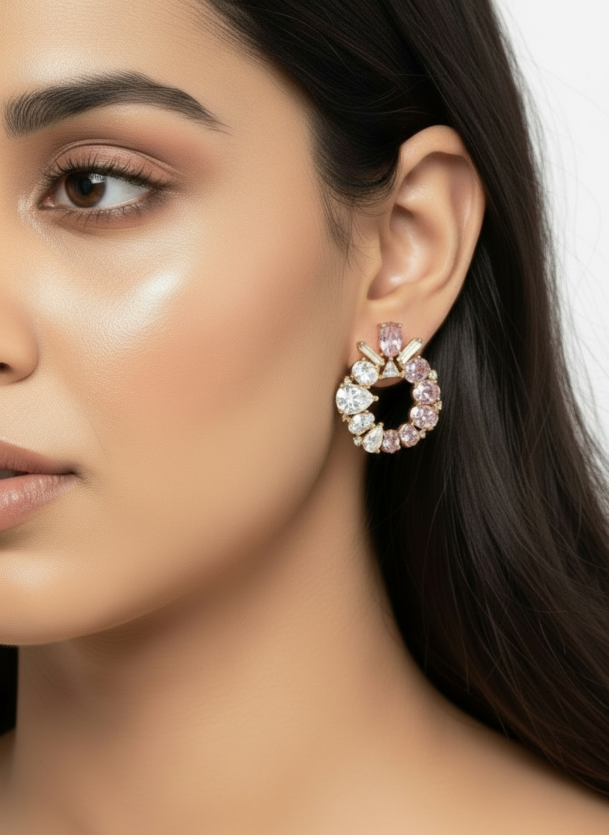PINK DIAMOND ZYANE EARRINGS