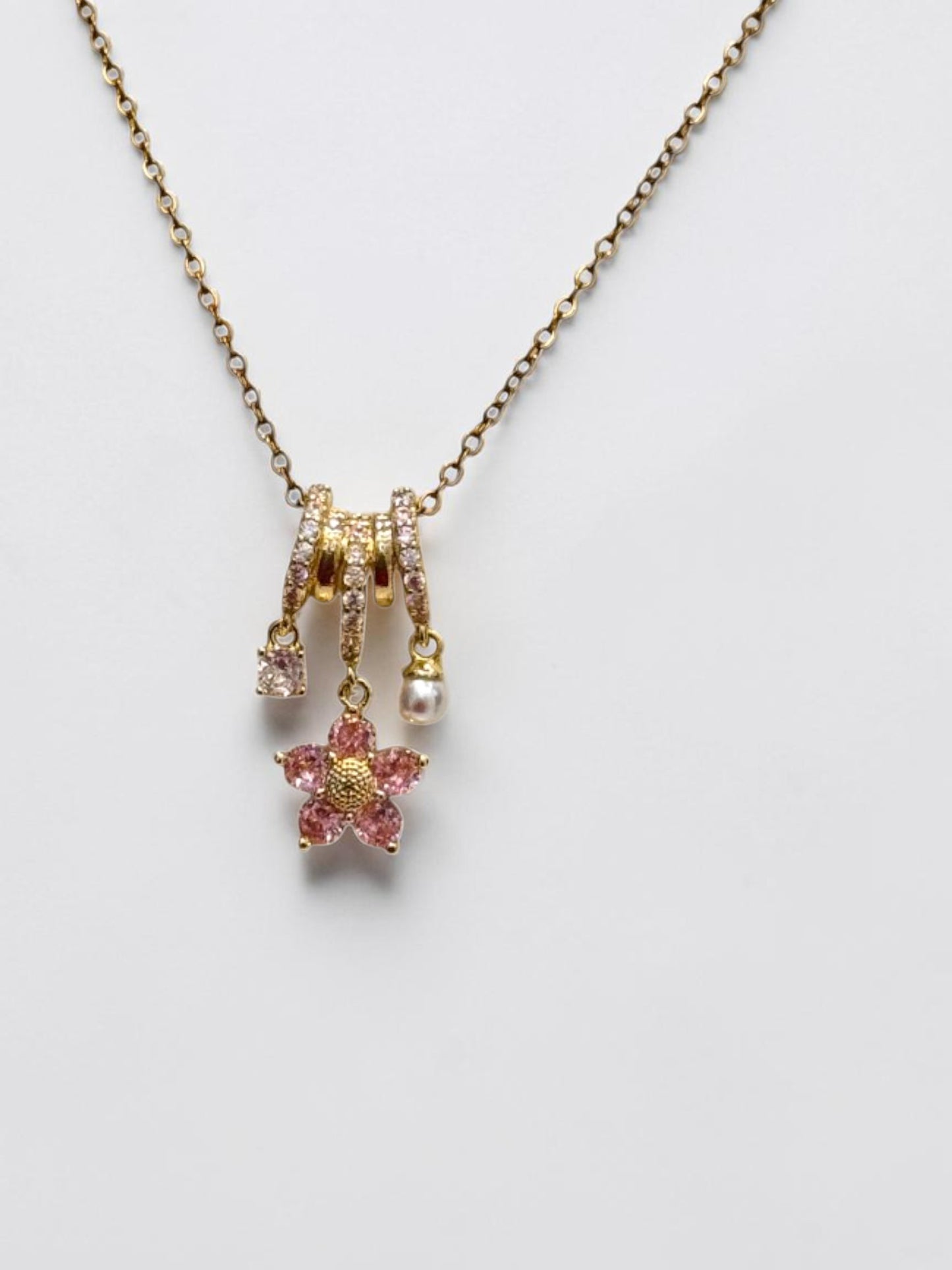 PINK FLORAL AILANY NECKLACE