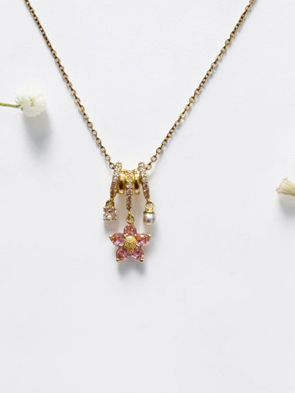 PINK FLORAL AILANY NECKLACE