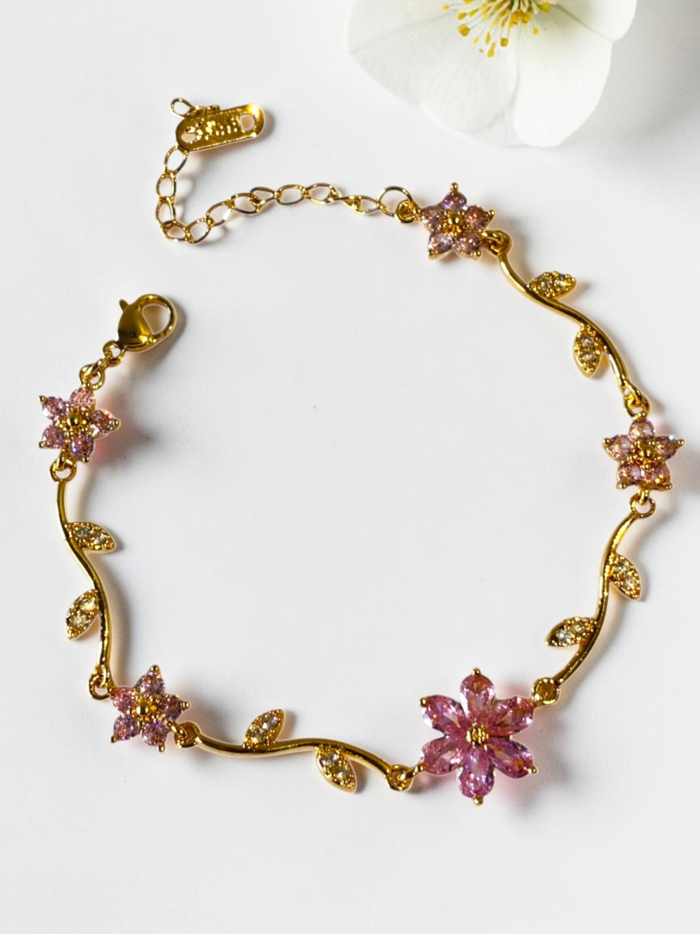 PINK FLORAL DIAMOND ENESIS BRACELET