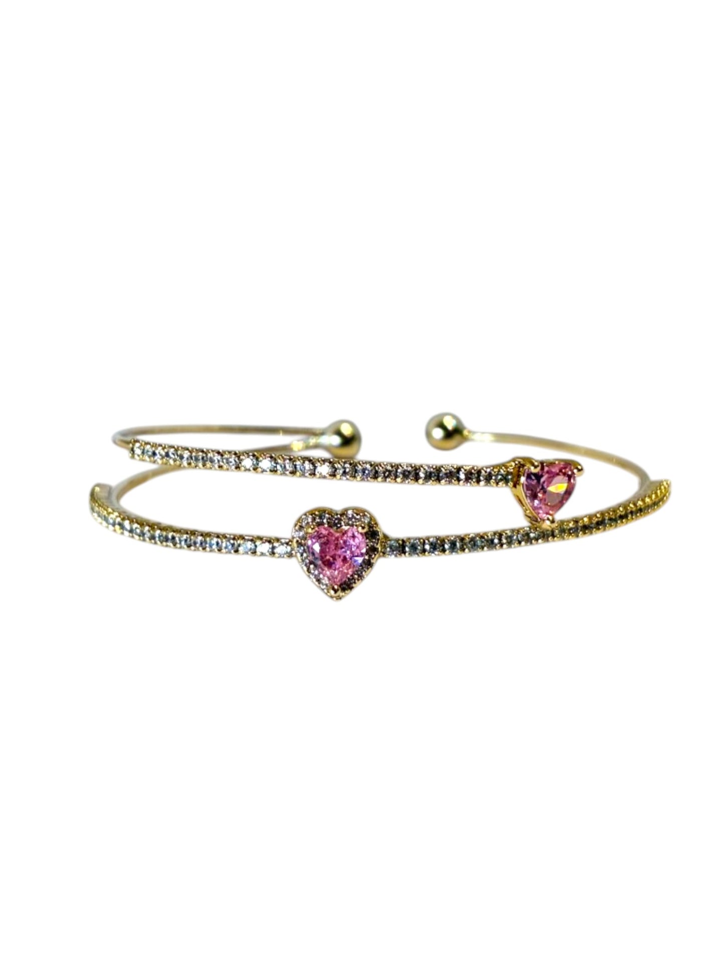 PINK HEART EMY BRACELET (CUFF)