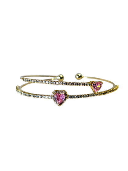 PINK HEART EMY BRACELET (CUFF)