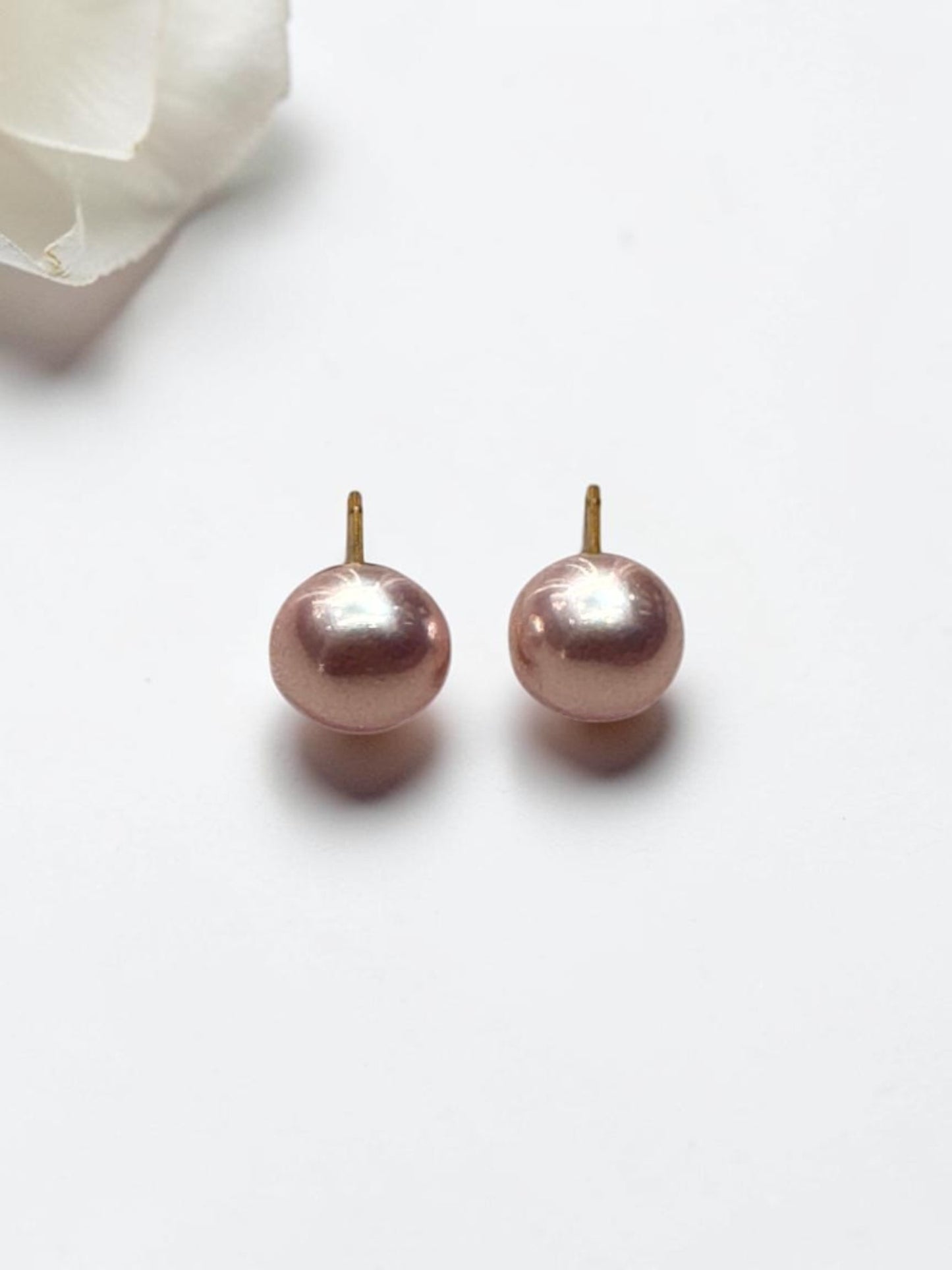 PINK SMALL PEARL GLENN EARRINGS