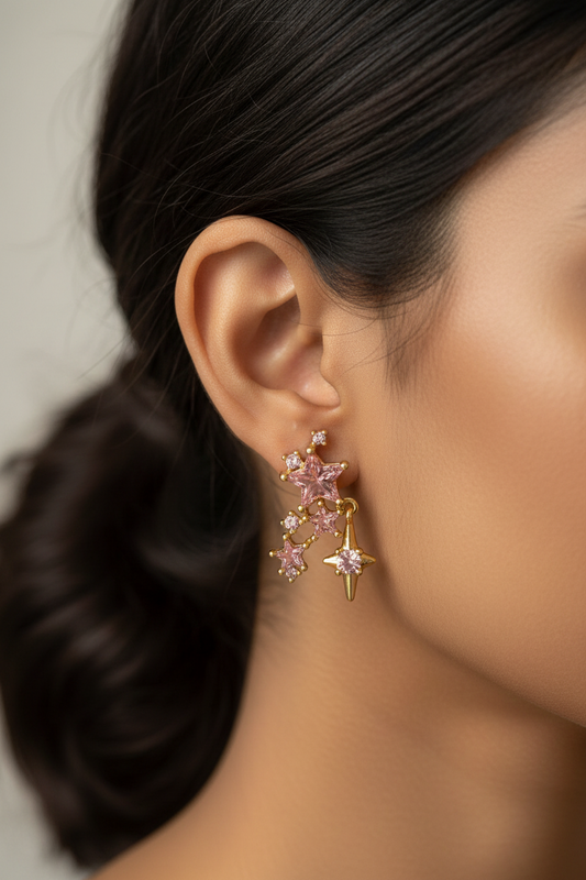 PINK STAR MIGUEL EARRINGS