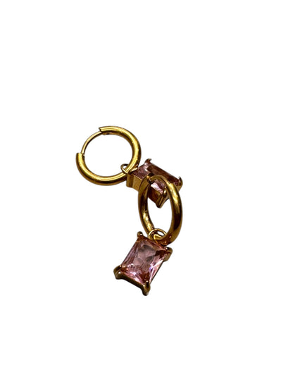 PINK STONE BOWEN EARRINGS