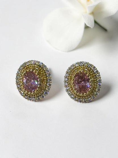 PINK STONE DELILAH EARRINGS