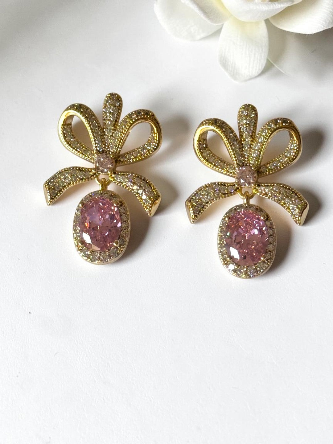 PINK STONE ELENA EARRINGS