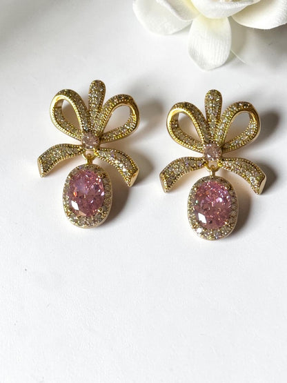 PINK STONE ELENA EARRINGS