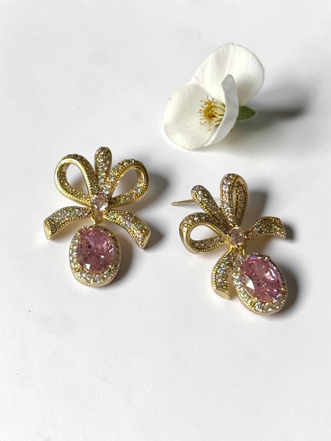 PINK STONE ELENA EARRINGS