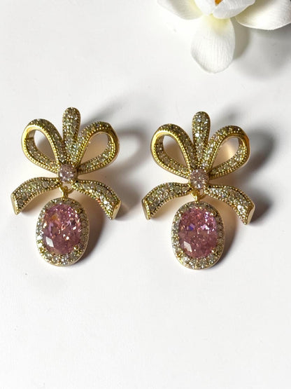 PINK STONE ELENA EARRINGS