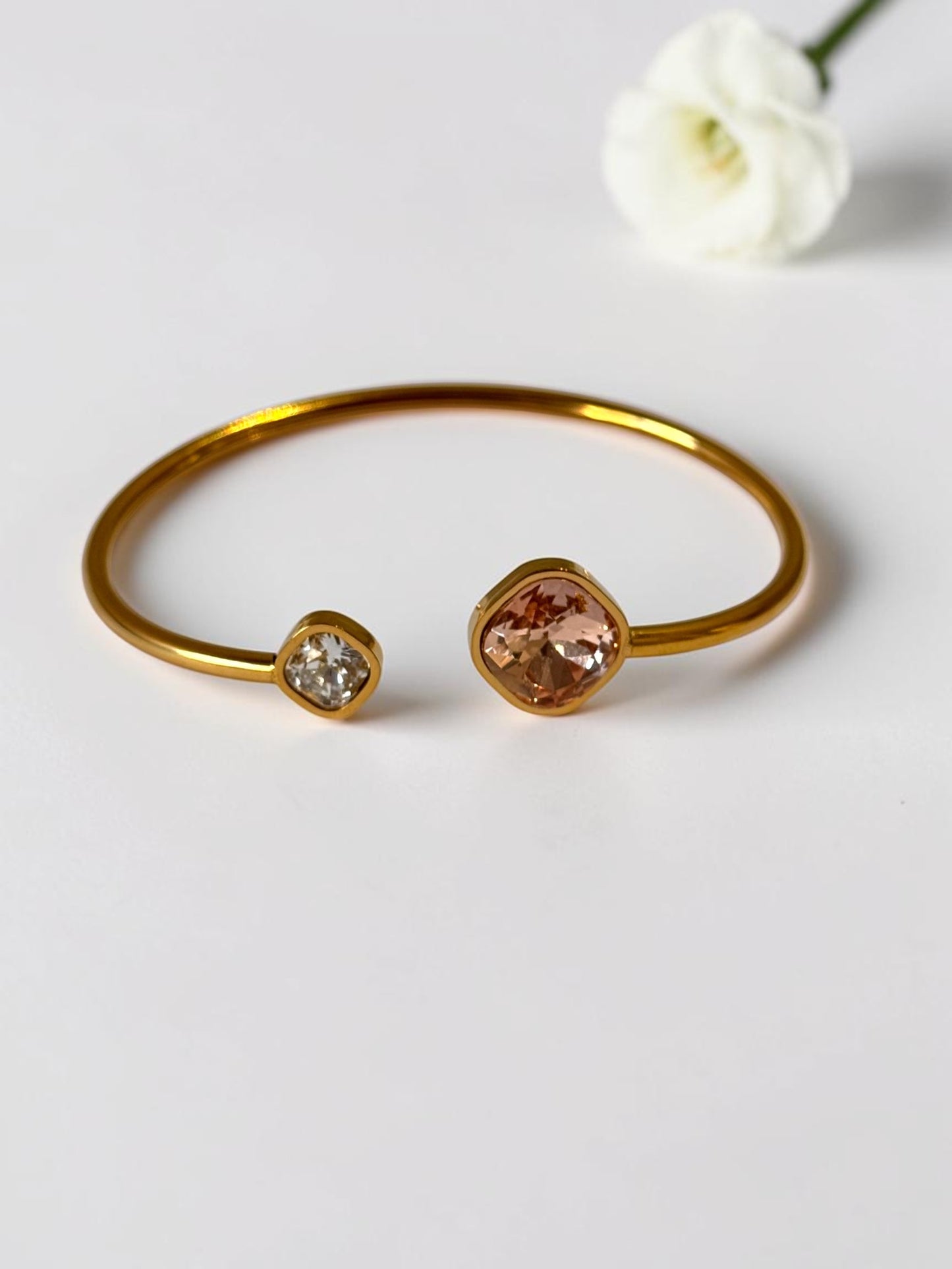 PEACH STONE STEVIE BRACELET (CUFF)