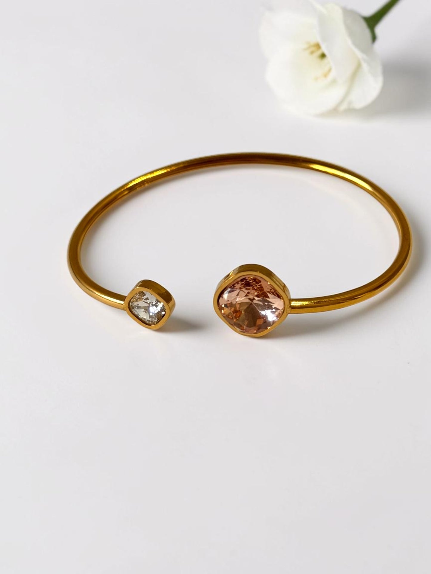 PEACH STONE STEVIE BRACELET (CUFF)