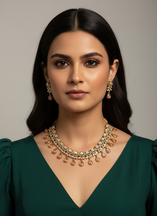 PINK URVIKSHA JEWELLERY SET