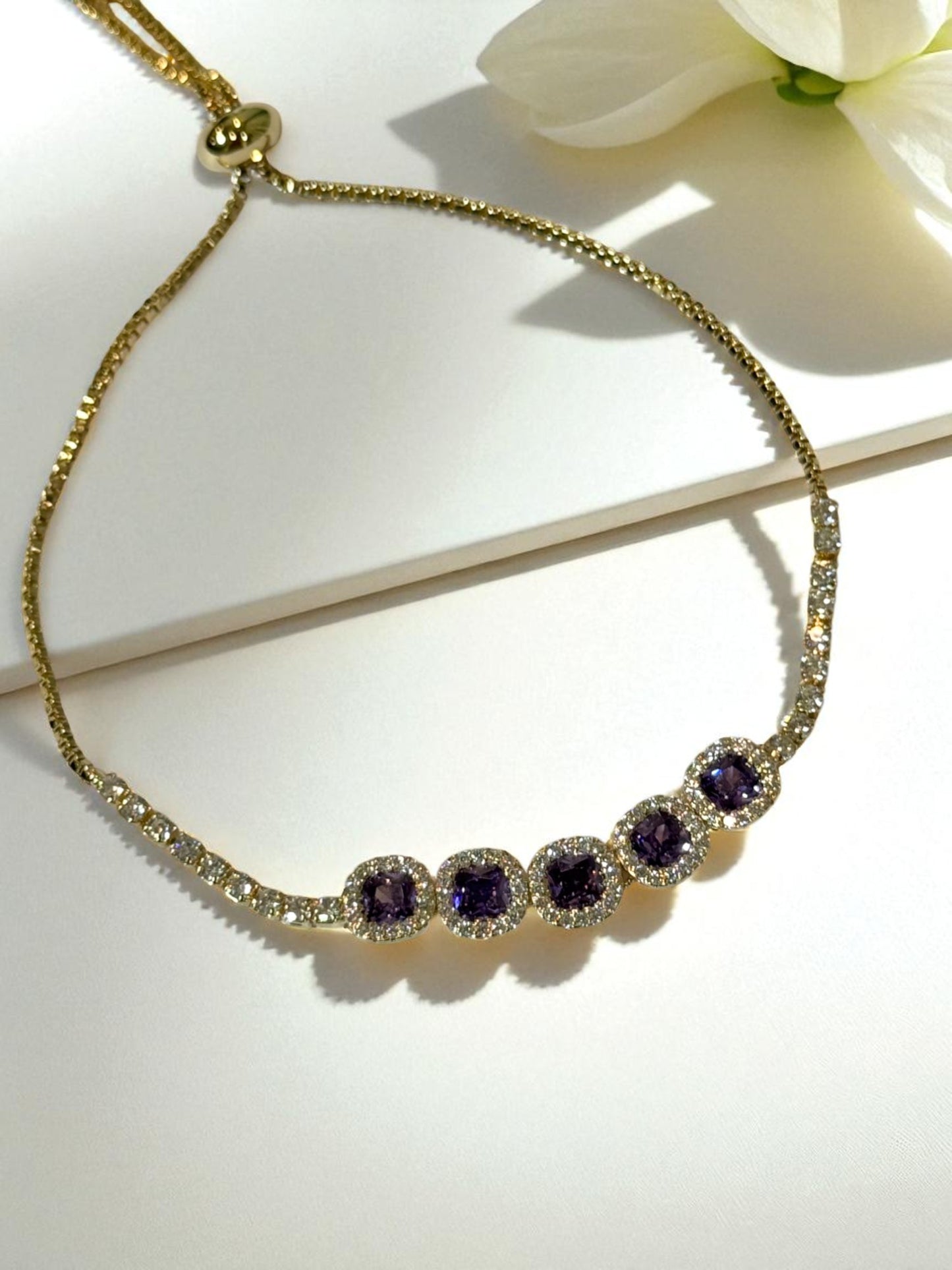 PURPLE DIAMOND BARCLAY BRACELET