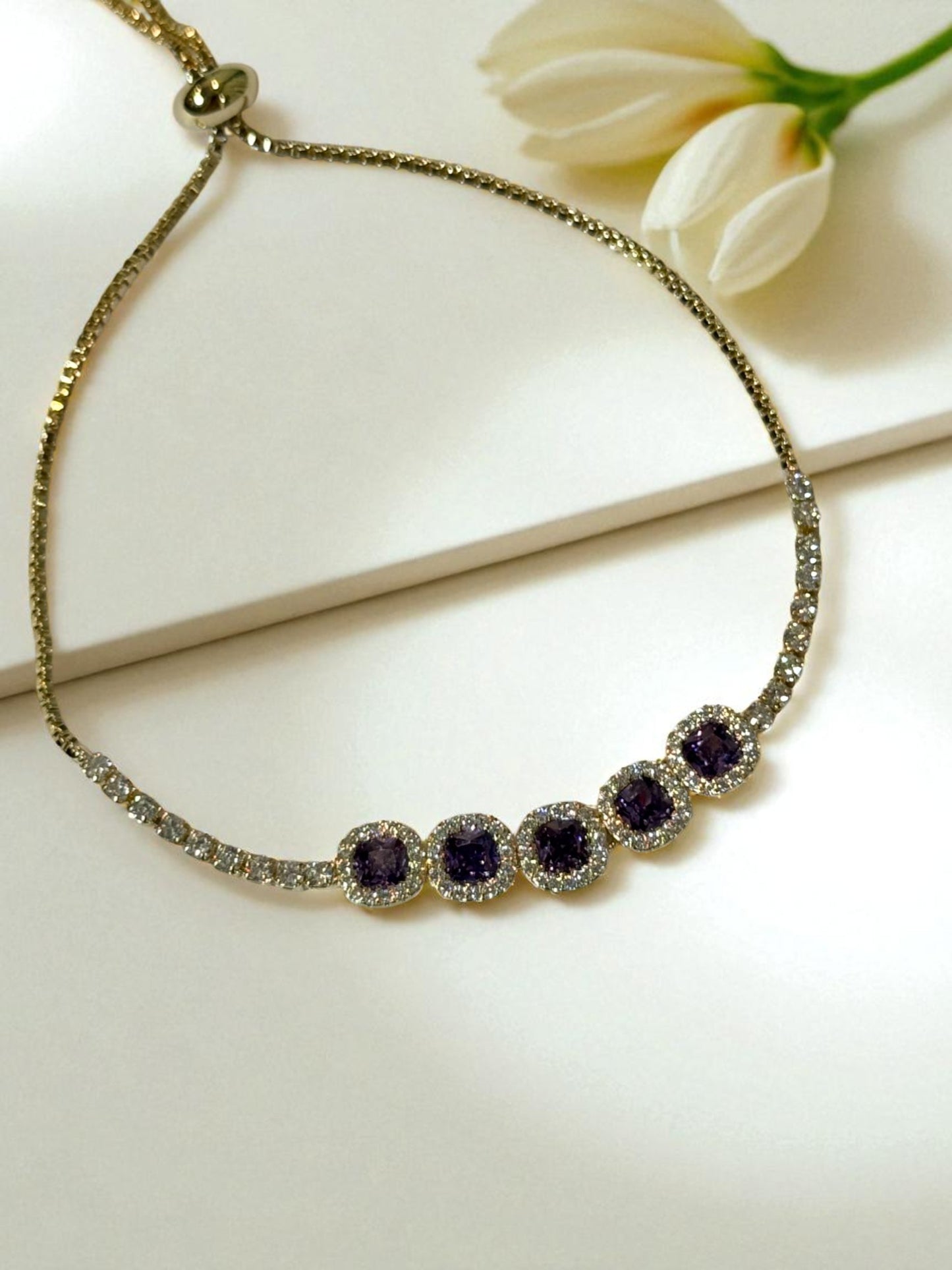 PURPLE DIAMOND BARCLAY BRACELET