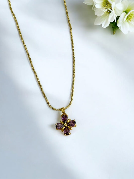 PURPLE DIAMOND LIUKA NECKLACE