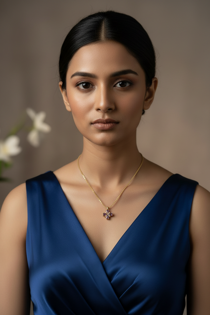 PURPLE DIAMOND LIUKA NECKLACE