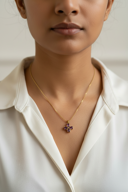 PURPLE DIAMOND LIUKA NECKLACE