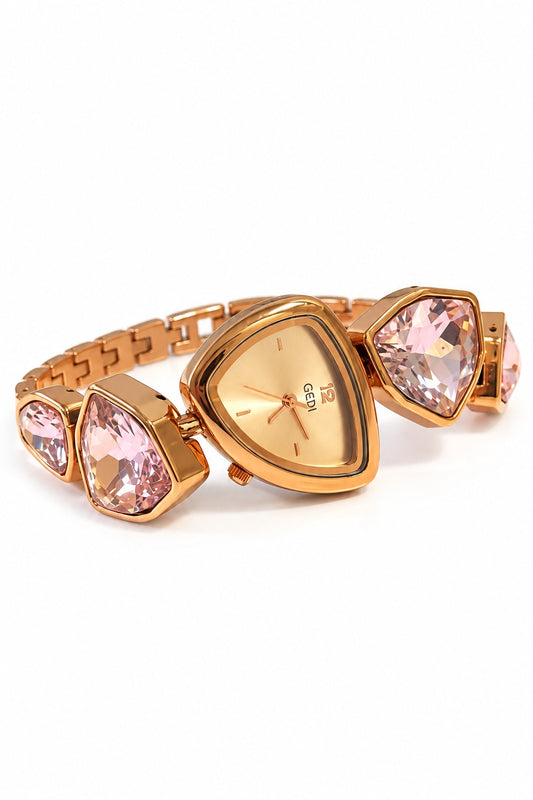 ROSE GOLD-PINK STONE ENA WATCH
