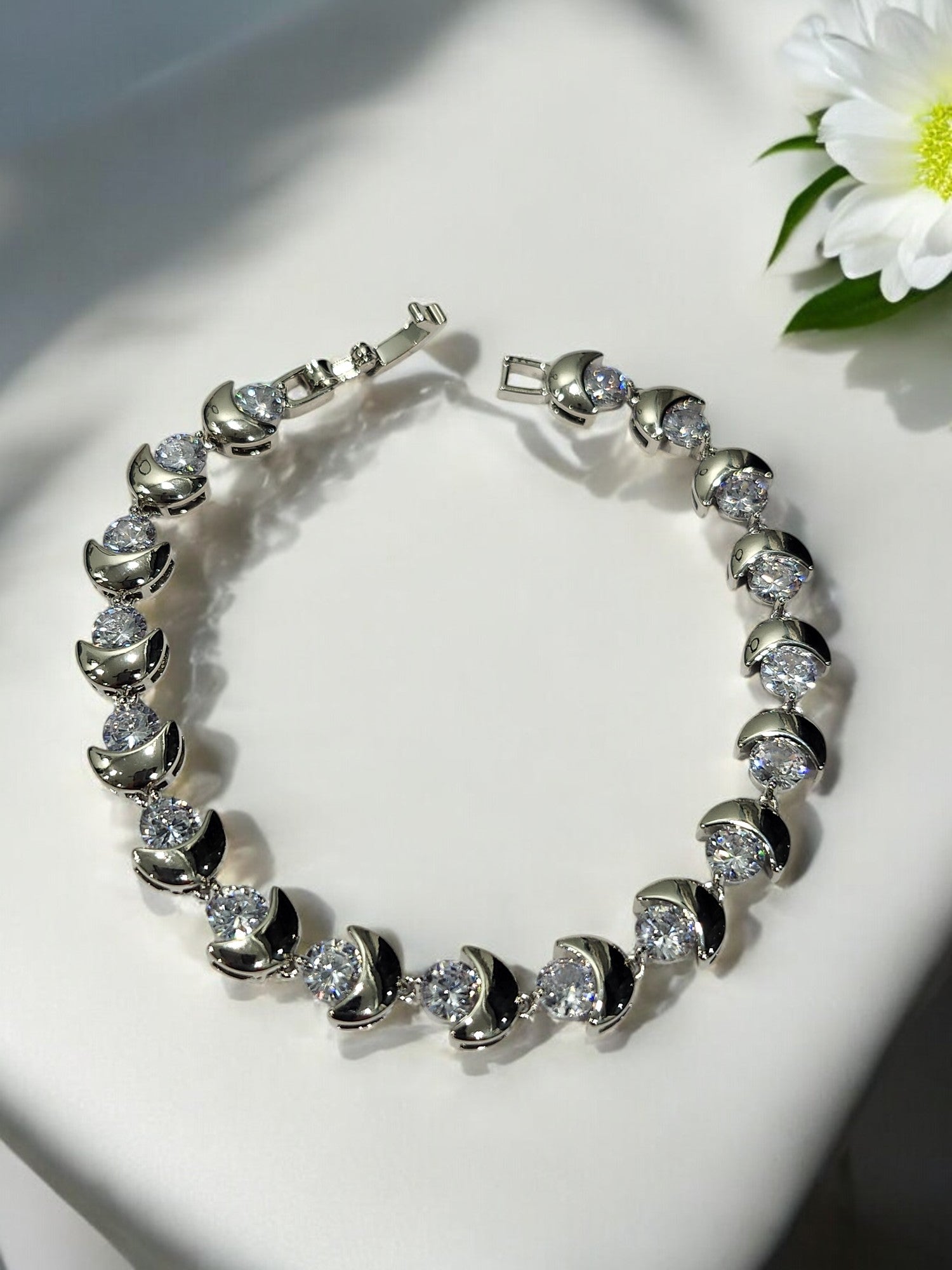 92.5 SILVER DIAMOND BRACELET