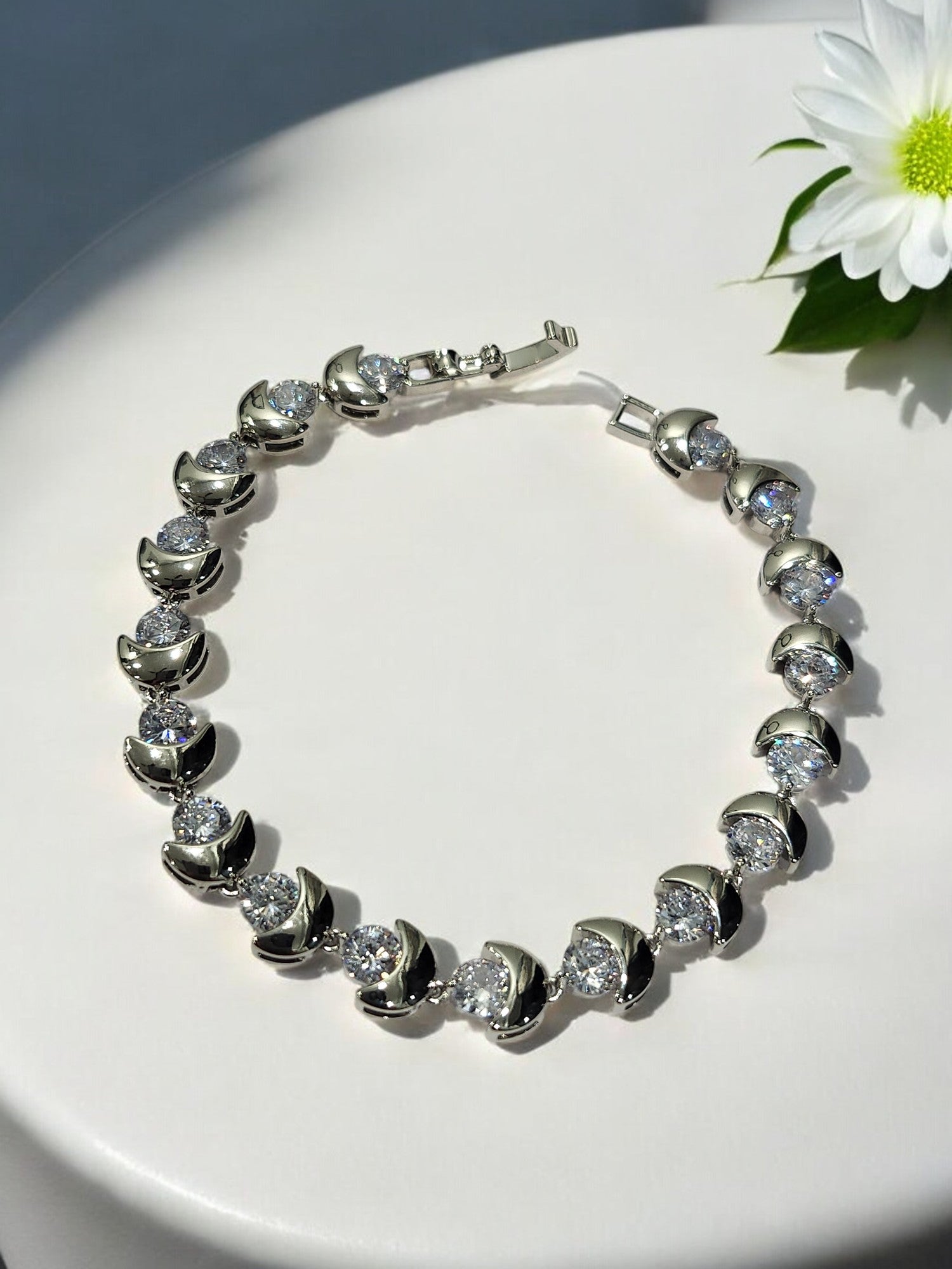 92.5 SILVER DIAMOND BRACELET