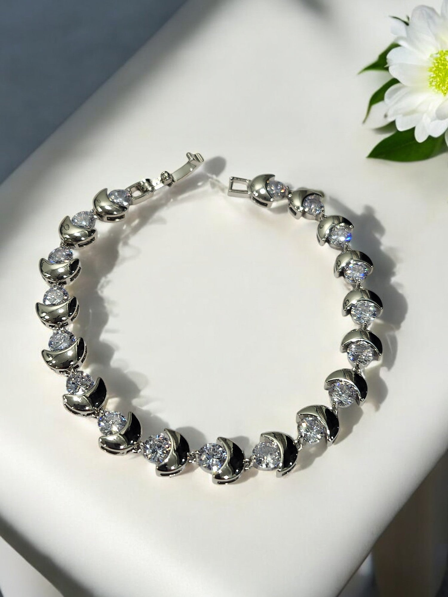 92.5 SILVER DIAMOND BRACELET