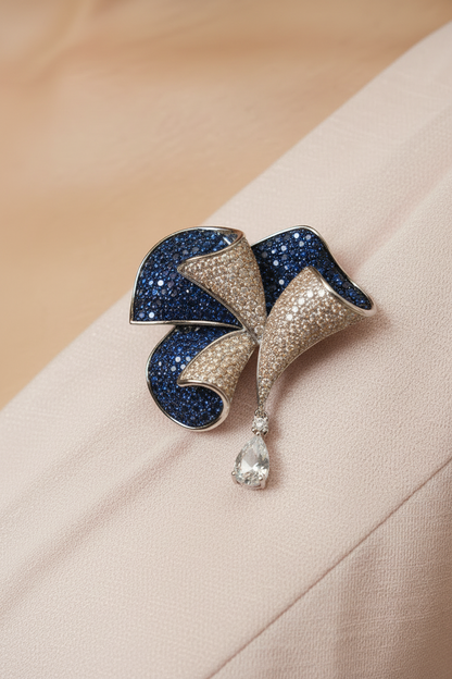 ROYAL BLUE GRACY BROOCH
