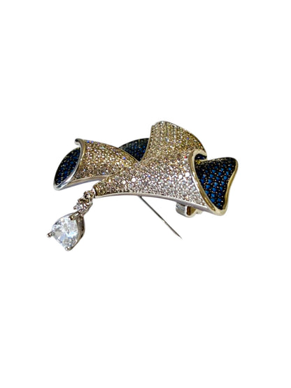 ROYAL BLUE GRACY BROOCH