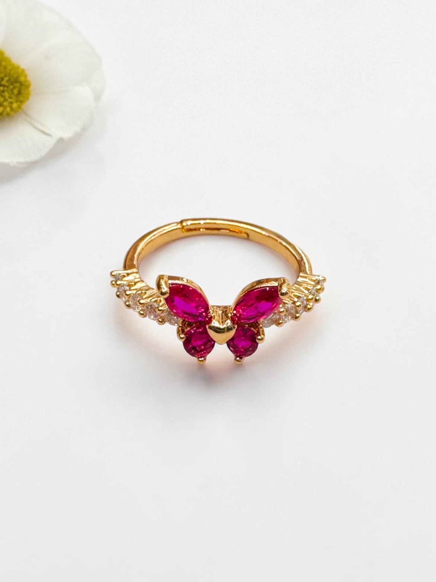 RUBY BUTTERFLY MILLIE RING