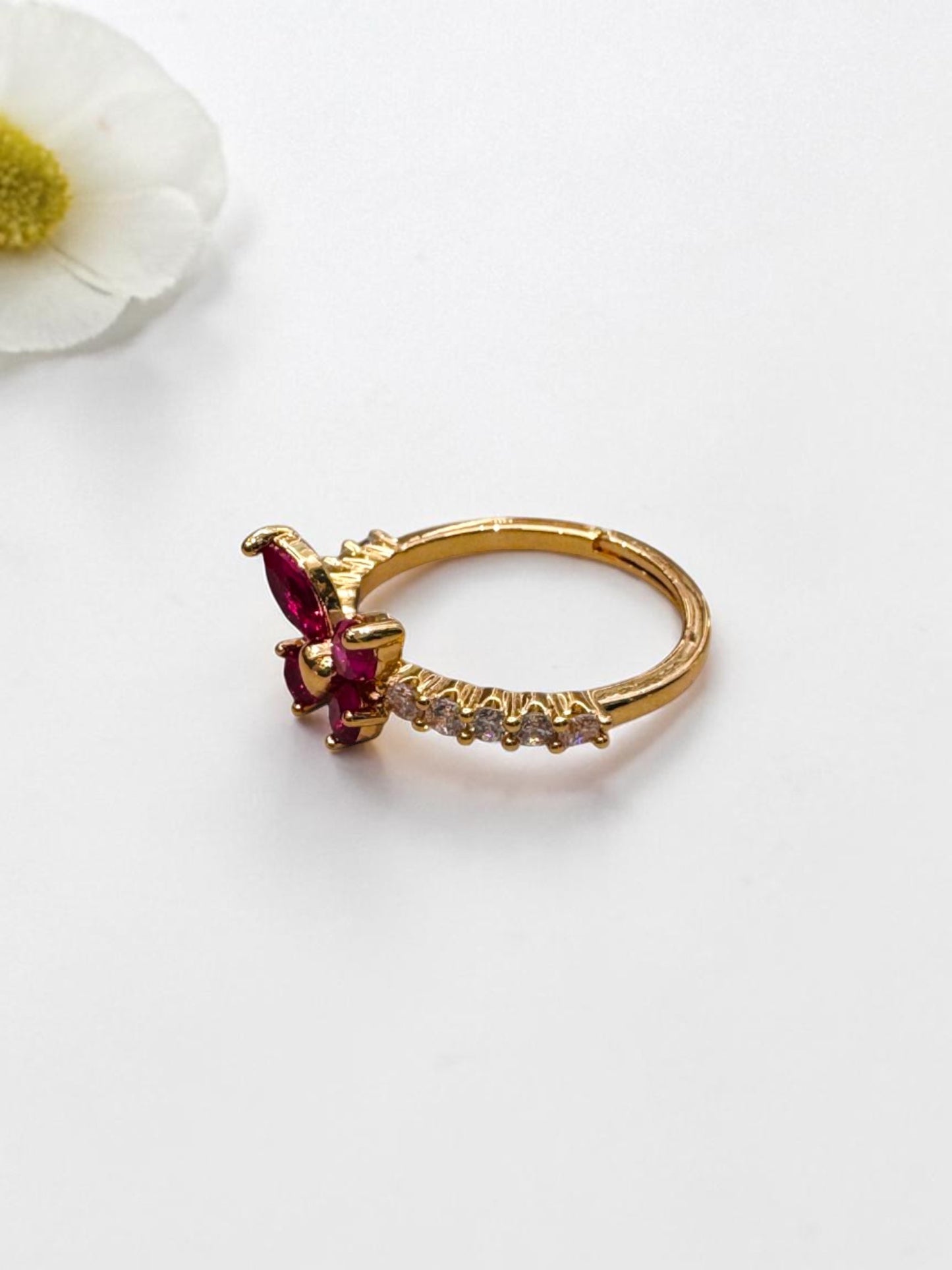 RUBY BUTTERFLY MILLIE RING