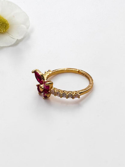 RUBY BUTTERFLY MILLIE RING