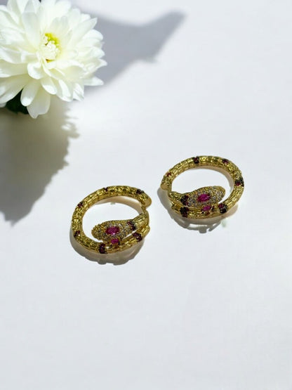 RUBY DIAMOND PYTHON GUSTAVO EARRINGS